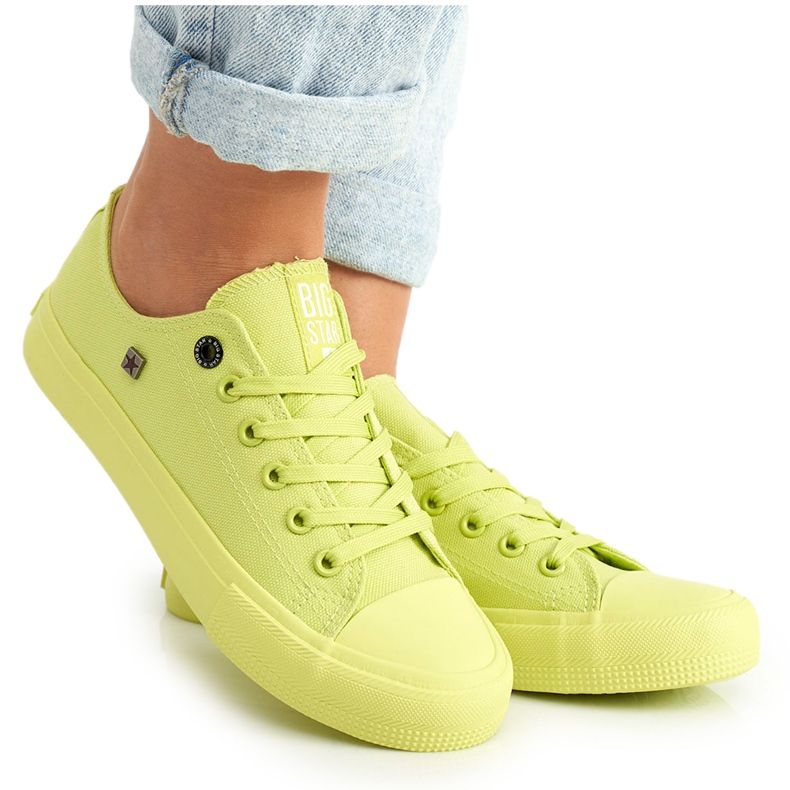 Women's Sneakers Big Star Lime AA274012 yellow