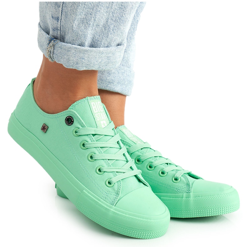Women's Sneakers Big Star Green AA274030