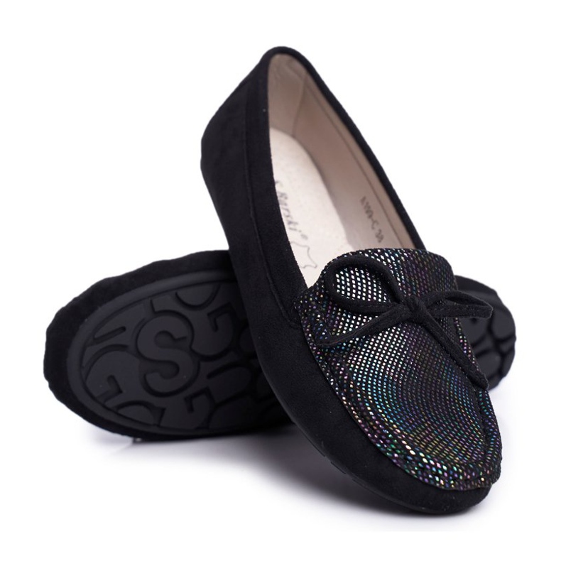 Women's Loafers Suede S.Barski A199 Black Wannabe Women's Loafers Suede S.Barski A199 Black Wannabe