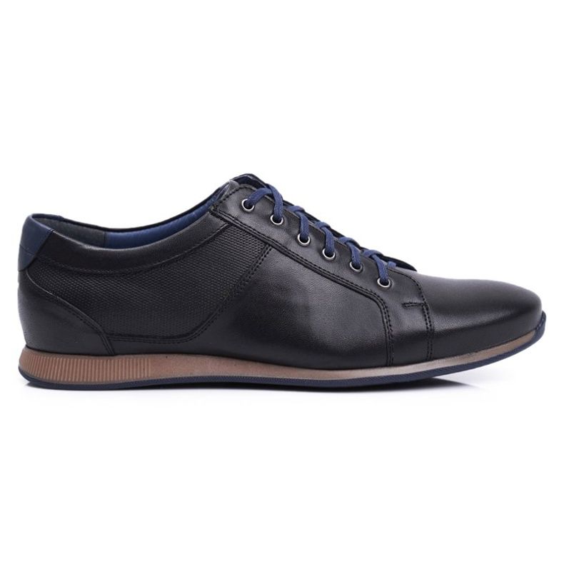 Men's Brogues Shoes Casual Nikopol Leather Black 1730