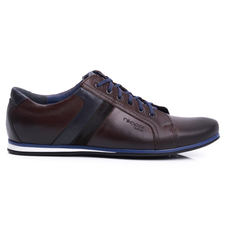 Men's Brogues Shoes Casual Nikopol Leather Brown 1721