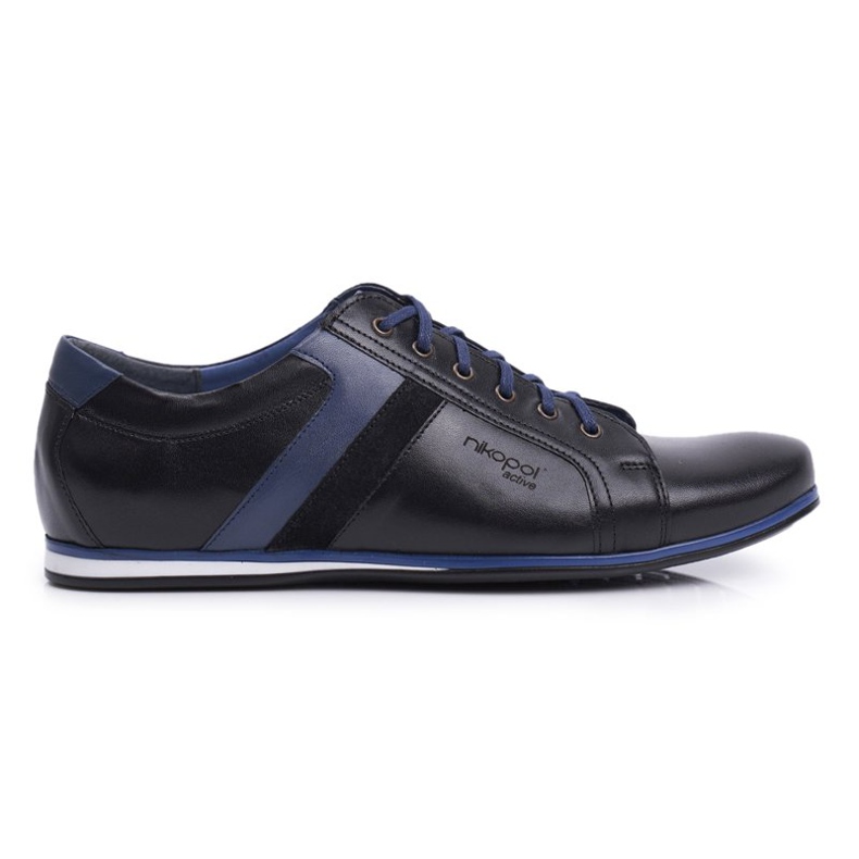 Men's Brogues Shoes Casual Nikopol Leather Black 1721