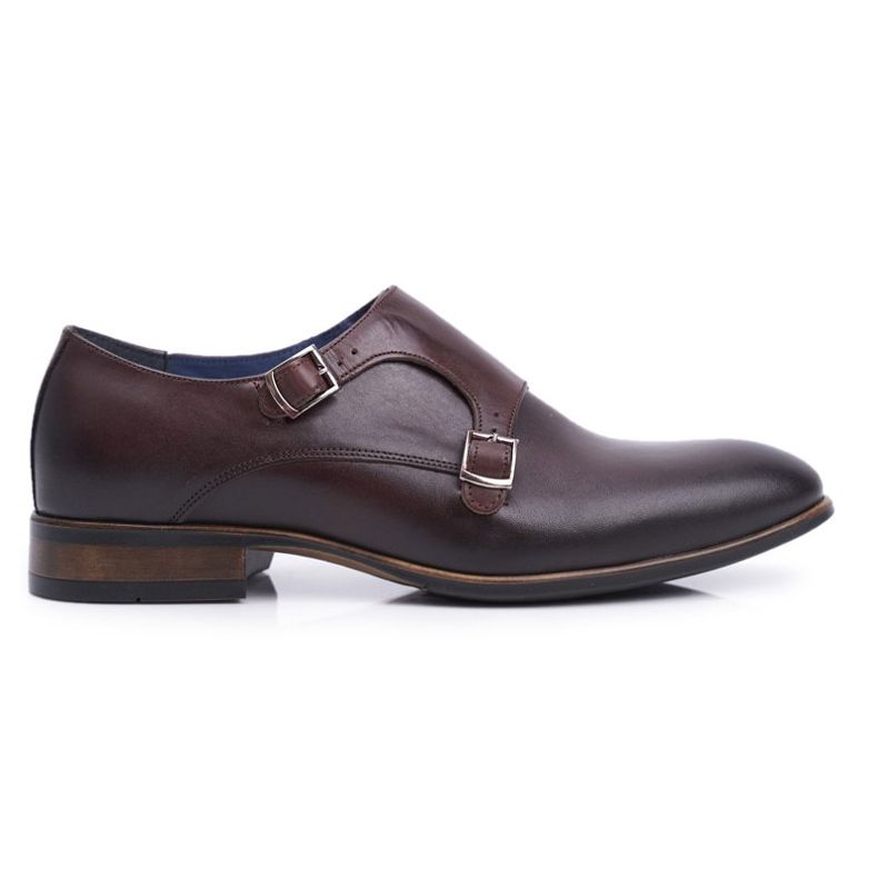 Men's Leather Brogues Monk Nikopol Brown 1720