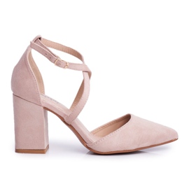 PS1 Women's Pumps On A Heel In Spitz Beige Traffic
