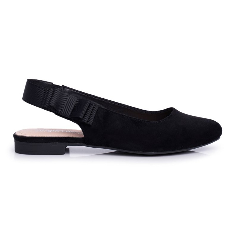 Women's Suede Ballerinas Sergio Leone BL615 Black Lilon Women's Suede Ballerinas Sergio Leone BL615 Black Lilon