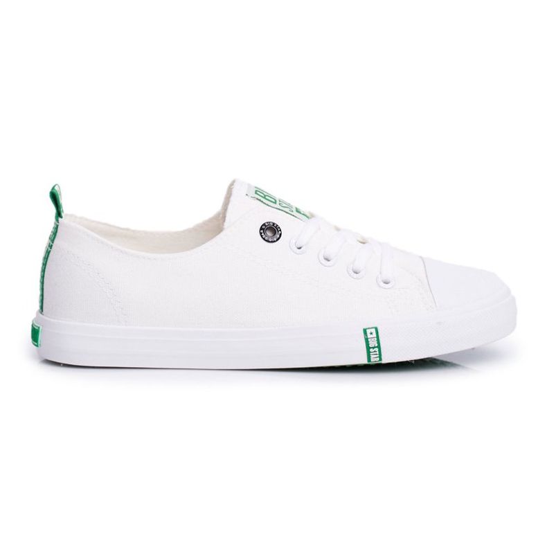 Women's Sneakers Big Star Green and White FF274088