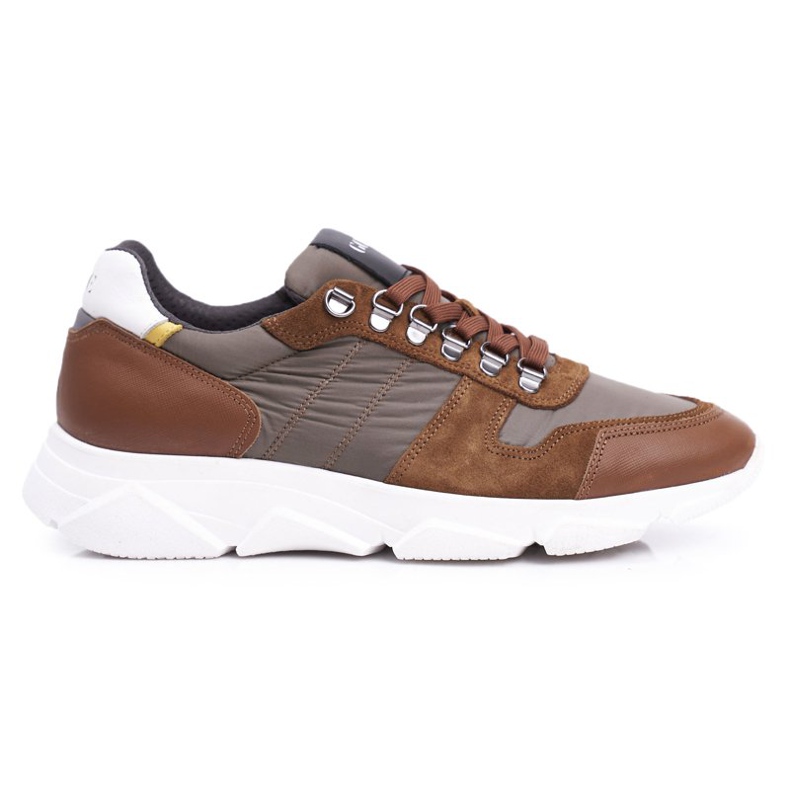 GOE Men's Sport Shoes Leather Brown FF1N3021