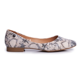 Women's Ballerinas Sergio Leone White Snake BL611 Nemsis grey multicolored