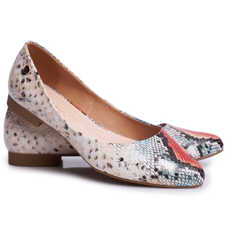 Women's Ballerinas Sergio Leone Red Snake BL611 Nemsis multicolored