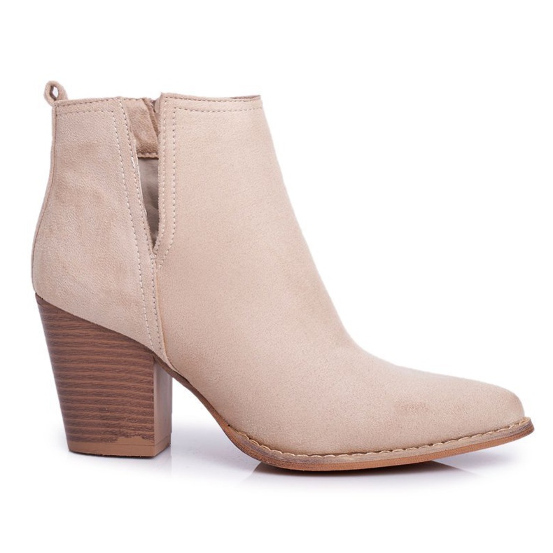PS1 Women's Boots On High Heel Beige Elaine