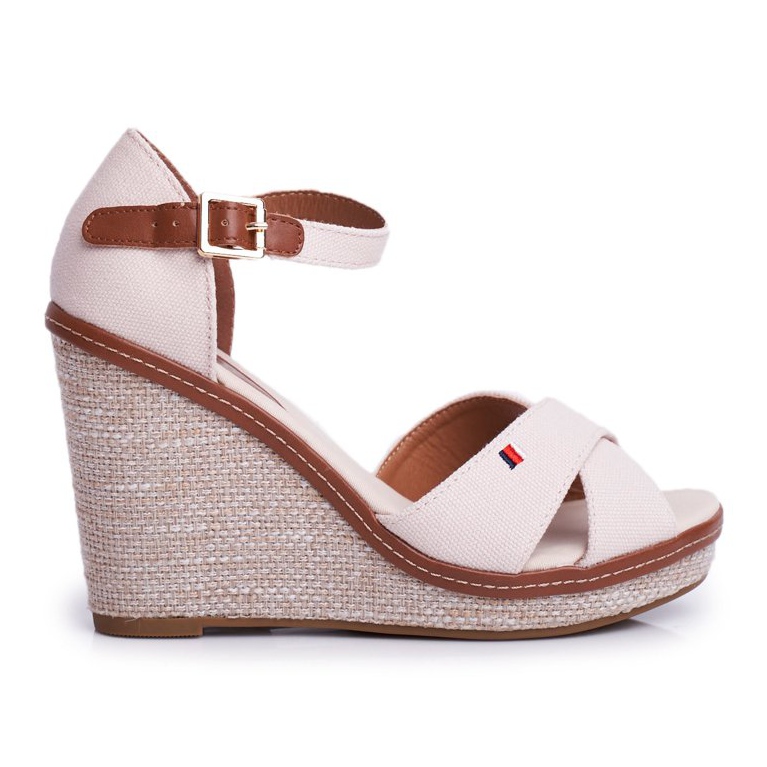 SEA Women's Sandals On Wedge Beige LaMane