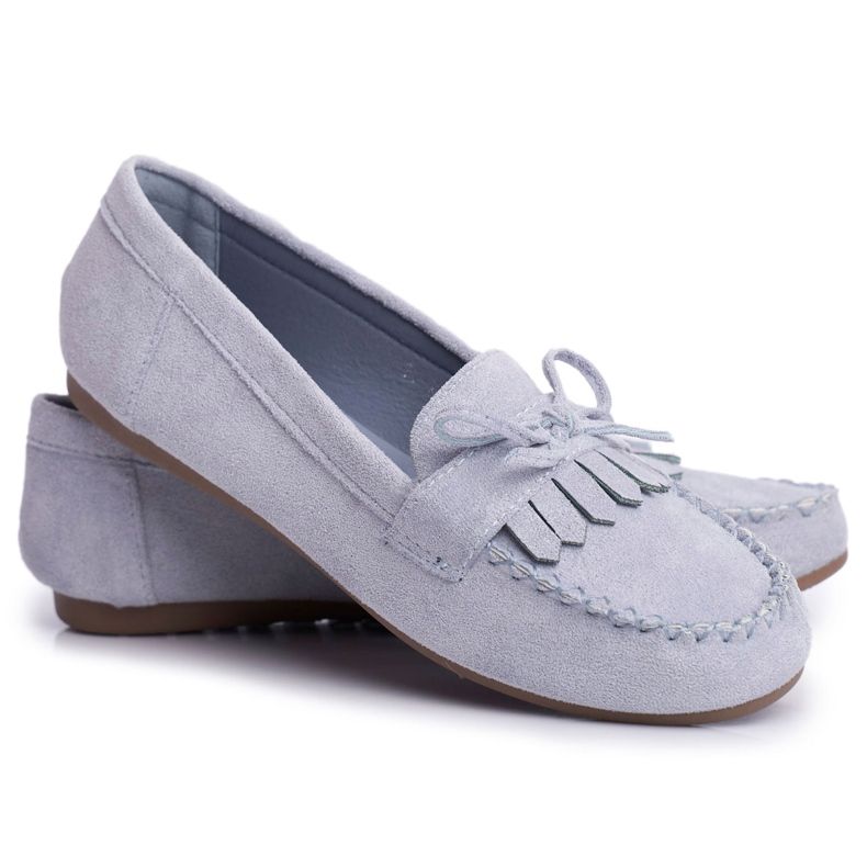 BUGO Women's Loafers Suede Blue Velucci