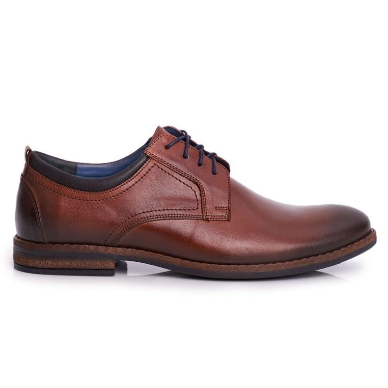Men's Brogues Shoes Casual Nikopol Leather Brown 1726