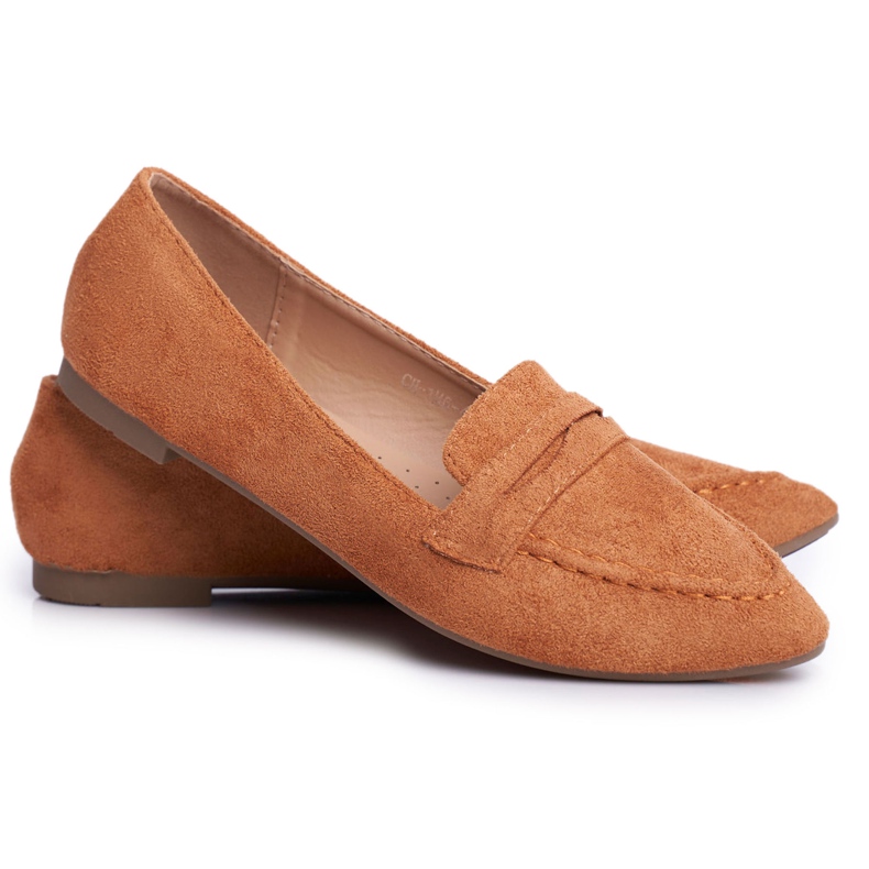 BUGO Women's Loafers Suede CH-1M6 Camel Laveria brown