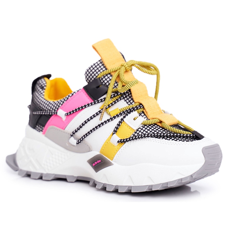 PS1 Women's Sport Shoes White LA91 Be One multicolored yellow