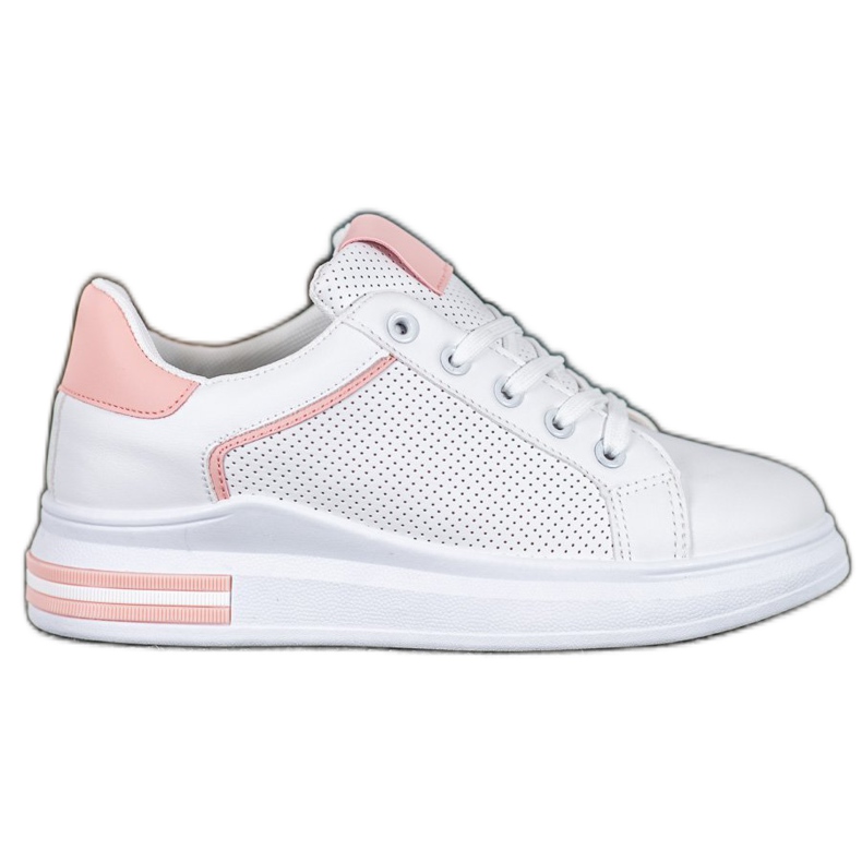 Weide Eco Leather Sneakers white pink Weide Eco Leather Sneakers white pink