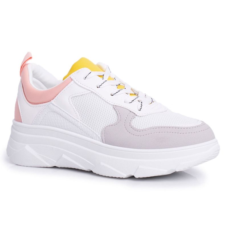 BUGO Women's Sport Shoes Pink and White Fresno