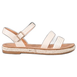 SHELOVET Braided Eco Leather Sandals brown SHELOVET Braided Eco Leather Sandals brown