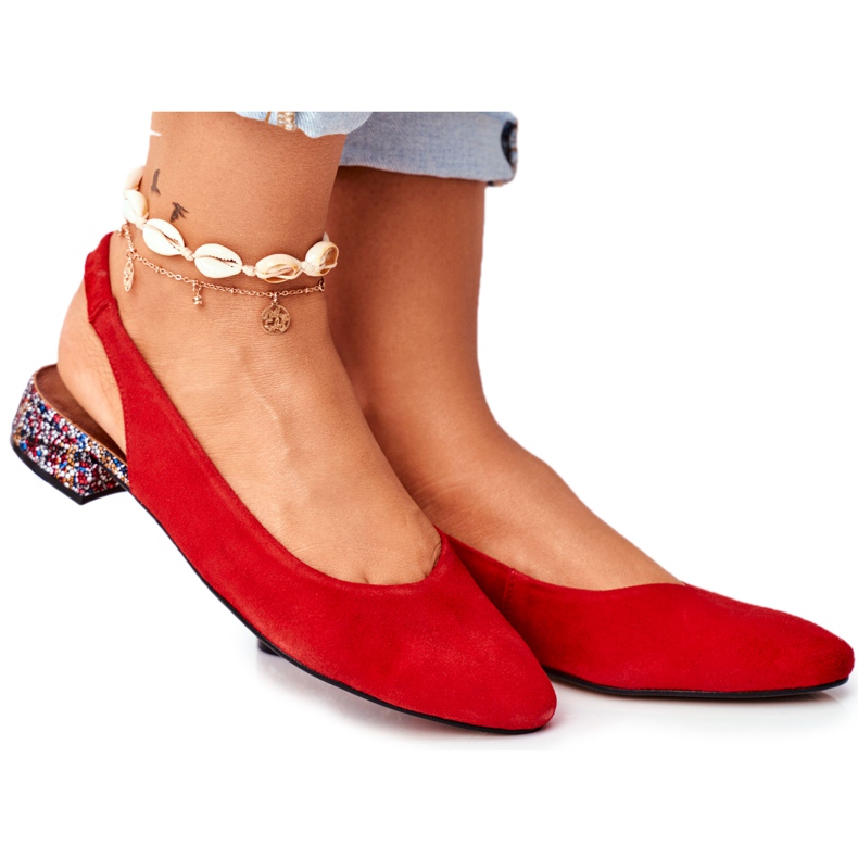 Women's Leather Slip-on Pumps Maciejka Miami Red 04482-08
