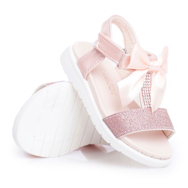 FRROCK Children's Sandals With Velcro For Girls Champagne Bella pink yellow