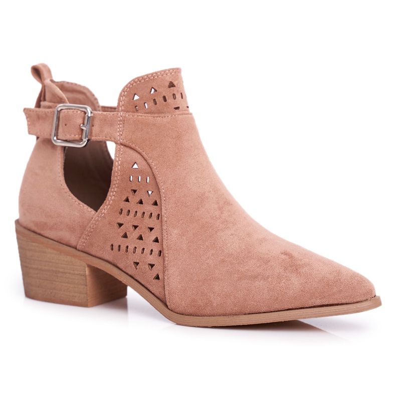 FB1 Women's boots with a cut-out spring Pink Rita