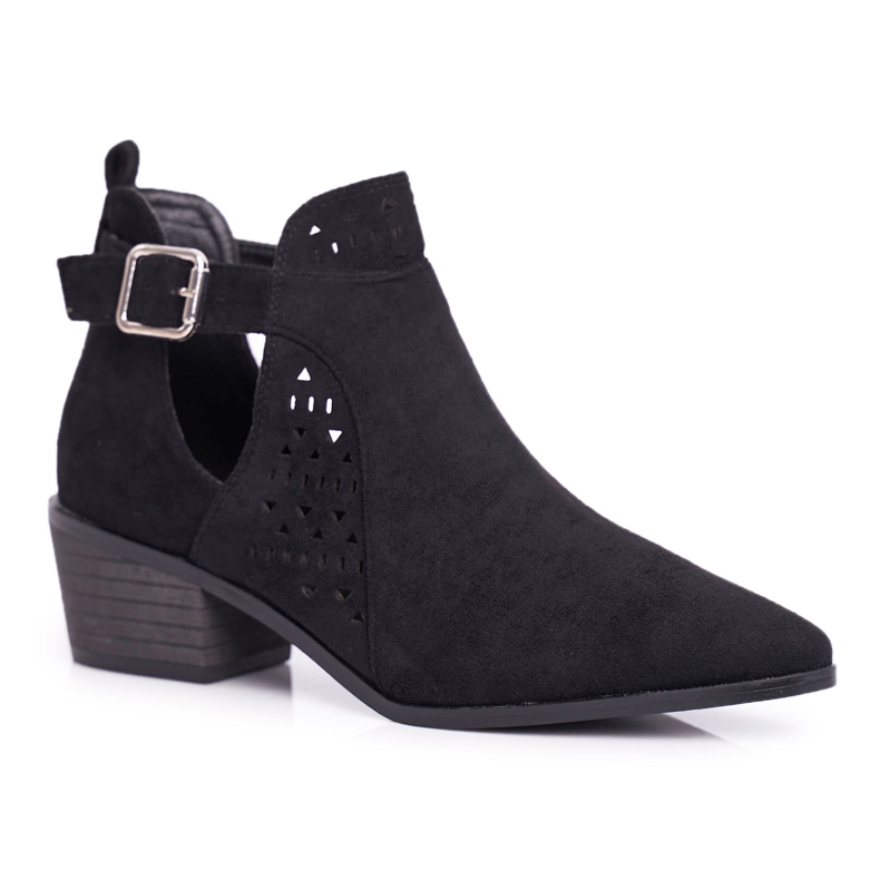 Bellucci Women's spring boots with a cut Black Rita