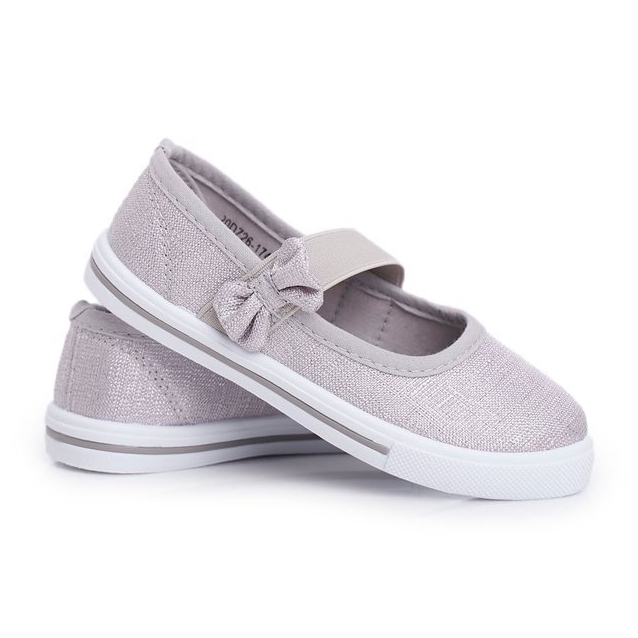 EVE Children's Sneakers Ballerinas Silver Bianka grey