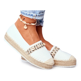 HAN Women's Espadrilles On White Mindi Linen Platform HAN Women's Espadrilles On White Mindi Linen Platform