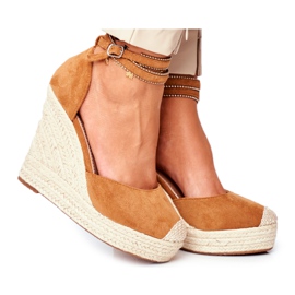 FB2 Women's Sandals On A Wedge Linen Camel Canterola brown FB2 Women's Sandals On A Wedge Linen Camel Canterola brown