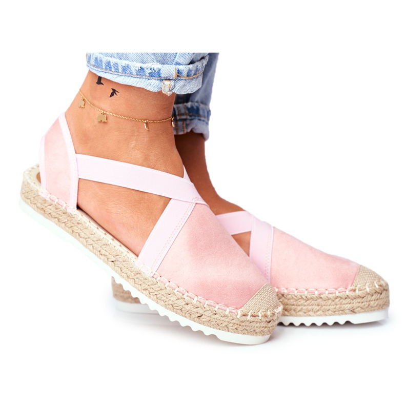 ADY Women's espadrilles with a cut-out Pink Motive