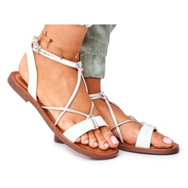 FW1 Alison White Flat Women's Sandals