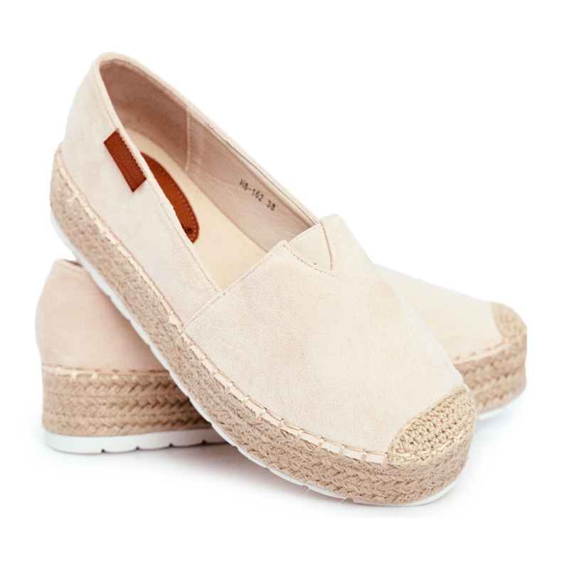 FRBS Women's Espadrilles On Beige La Playa Linen Platform