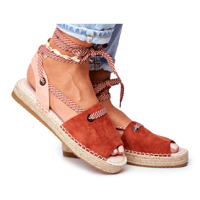 FRJ Women's Espadrilles On The Linen Platform Orange Monacoz FRJ Women's Espadrilles On The Linen Platform Orange Monacoz
