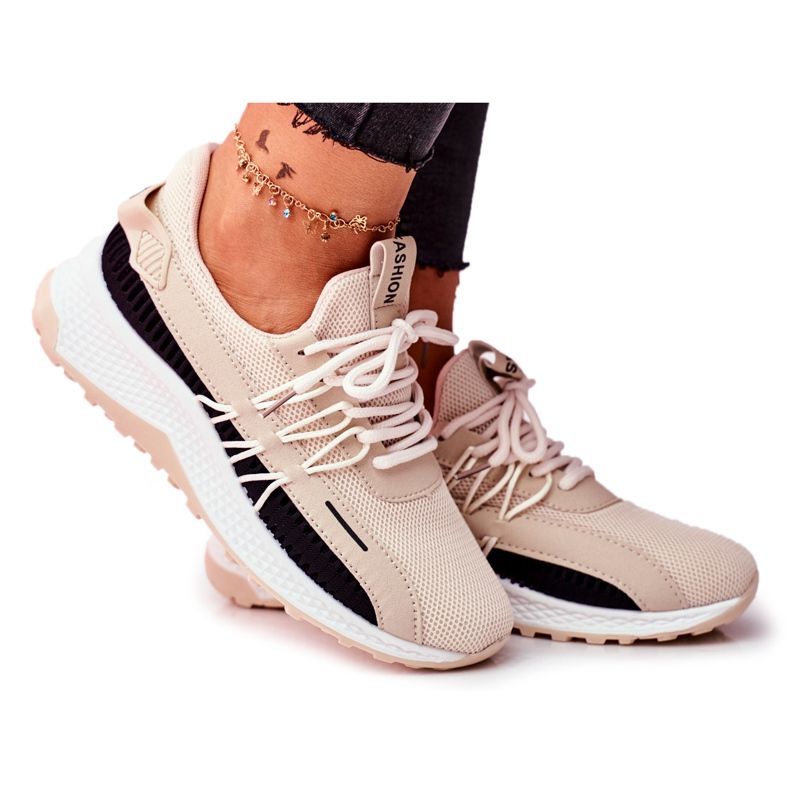 BUGO Women's Sport Shoes Sneakers Beige Pamela