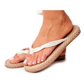 FRJ Women's Slippers Foam Flip-flops Drawstring White Madrid