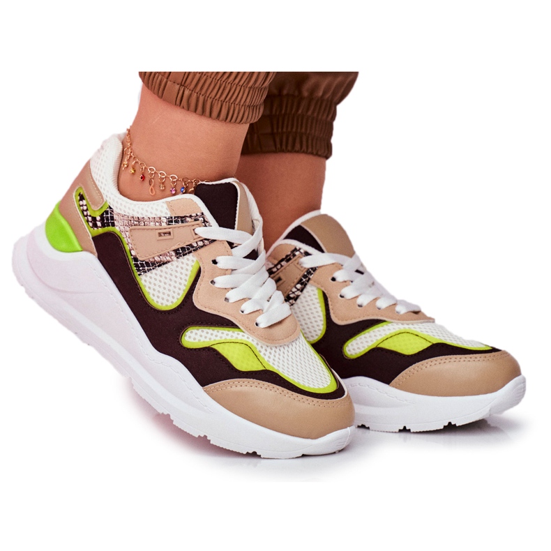 PS1 Women's Sport Shoes Sneakers White Freak brown multicolored PS1 Women's Sport Shoes Sneakers White Freak brown multicolored