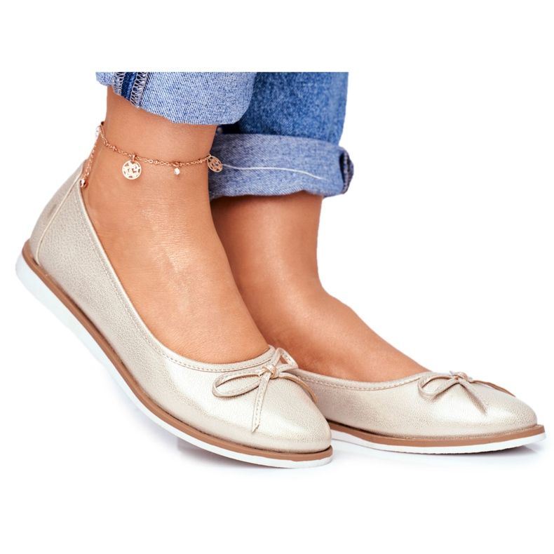 Women's Ballerinas Sergio Leone Gold BL612 golden Women's Ballerinas Sergio Leone Gold BL612 golden