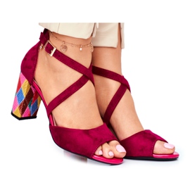 Women's Sandals On High Heel Sergio Leone Fuchsia SK865 pink