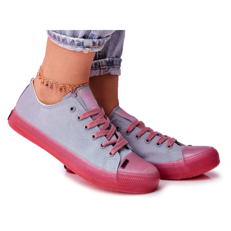 Women's Sneakers Big Star Blue Pink FF274260 Women's Sneakers Big Star Blue Pink FF274260