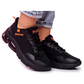 Women's Sport Shoes Sneakers Big Star Black FF274946 orange Women's Sport Shoes Sneakers Big Star Black FF274946 orange