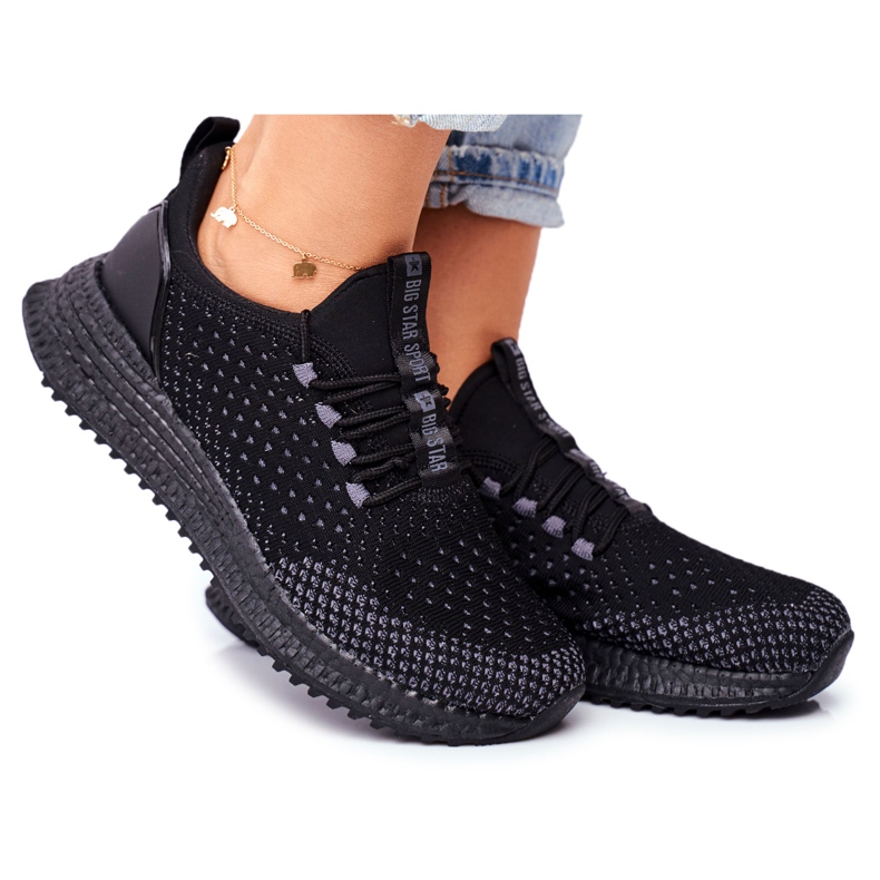Women's Sport Shoes Sneakers Big Star Black FF274962