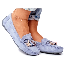 Ladies blue loafers best sale uk