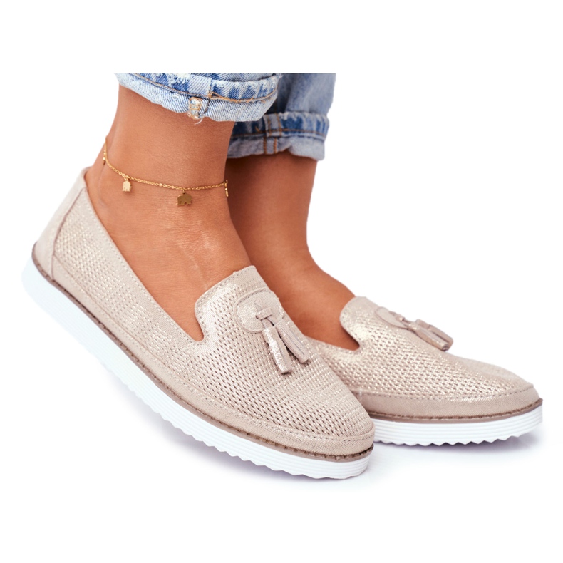 EVE Women's Loafers Leather Gold Amore Mio golden EVE Women's Loafers Leather Gold Amore Mio golden