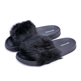 Women's Slippers With Fur Black Fur Women's Slippers With Fur Black Fur