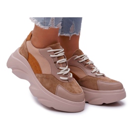 SEA Women's Sport Shoes Thick Sole Camel Cardamon brown SEA Women's Sport Shoes Thick Sole Camel Cardamon brown