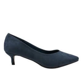 Blue pumps on a LEI-167 heel