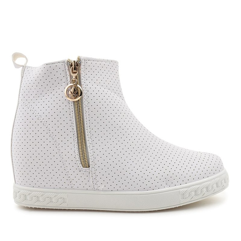 White sneakers ankle boots A03