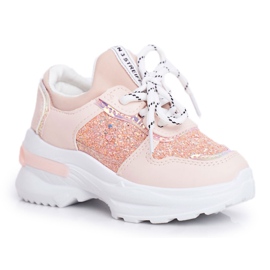 FRROCK Children's Sport Shoes with Glitter Pink Matylda