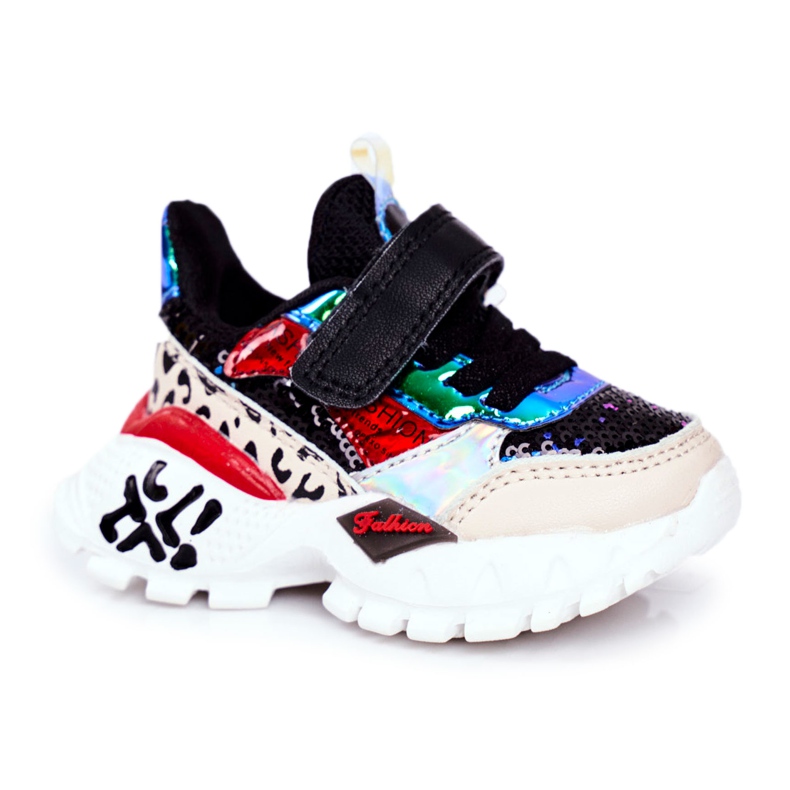 FRROCK Sport Children's Shoes With Velcro Black Be Happy multicolored FRROCK Sport Children's Shoes With Velcro Black Be Happy multicolored