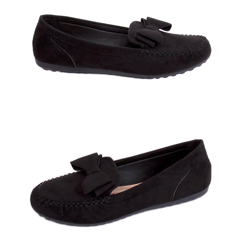 Black Women's black loafers B2020-6 Black